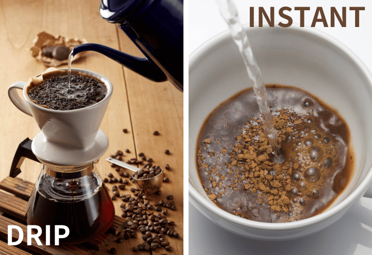 ドリップコーヒーとインスタントコーヒーを比較｜製造方法や保存方法について解説！